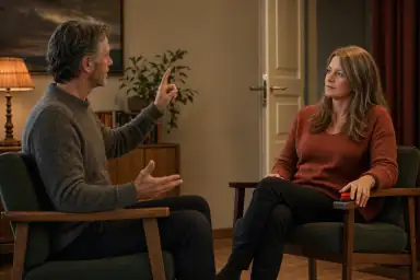 Koncentriske, bløde lampeskygger samler sig på en væg og opløses igen uden at danne en spiral.